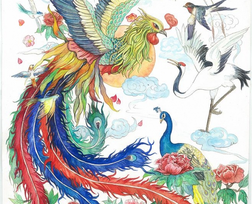 Chinese Phoenix – Auspicious Bird Rising from Ashes- thumbnail