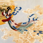 Chang`e Flies to the Moon- illustration -